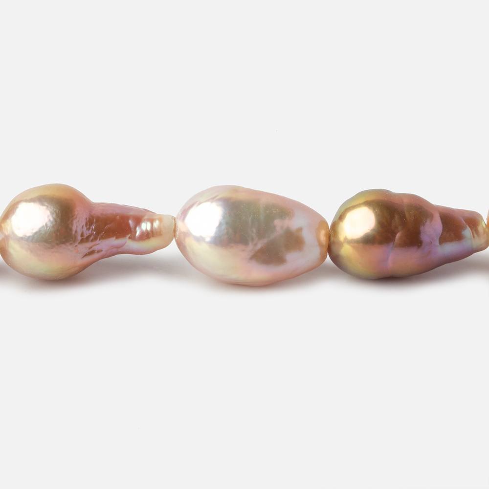 9x13-11x17mm Tri Color Baroque Freshwater Pearls 16 inch 27 pieces AA grade (ONLINE ORDER ONLY)