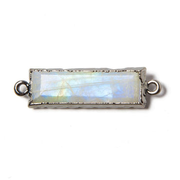 9x36mm Black Gold Leafed Rainbow Moonstone Faceted Bar Connector 1 piece (ONLINE ORDER ONLY)