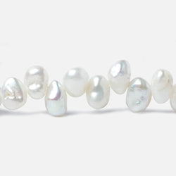 9x5-11x6mm White Top Drill Keshi Freshwater Pearl Beads 15 inch 74 pieces (ONLINE ORDER ONLY)
