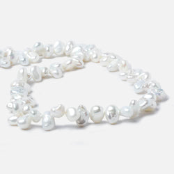 9x5-11x6mm White Top Drill Keshi Freshwater Pearl Beads 15 inch 74 pieces (ONLINE ORDER ONLY)