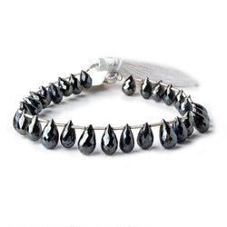 9x5-11x7mm Metallic Black Spinel Tear Drops 8 inch 30 beads (ONLINE ORDER ONLY)