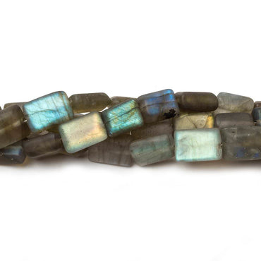9x6-10x6mm Matte Labradorite plain rectangle beads 7.5 inch 20 pieces (ONLINE ORDER ONLY)