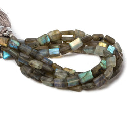 9x6-10x6mm Matte Labradorite plain rectangle beads 7.5 inch 20 pieces (ONLINE ORDER ONLY)
