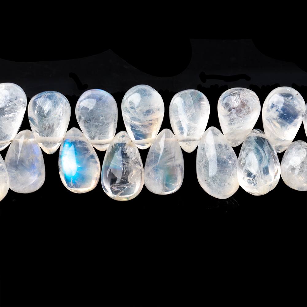 9x6-11x6mm Rainbow Moonstone Plain Tear Drop Beads 9 inch 62 pieces (ONLINE ORDER ONLY)