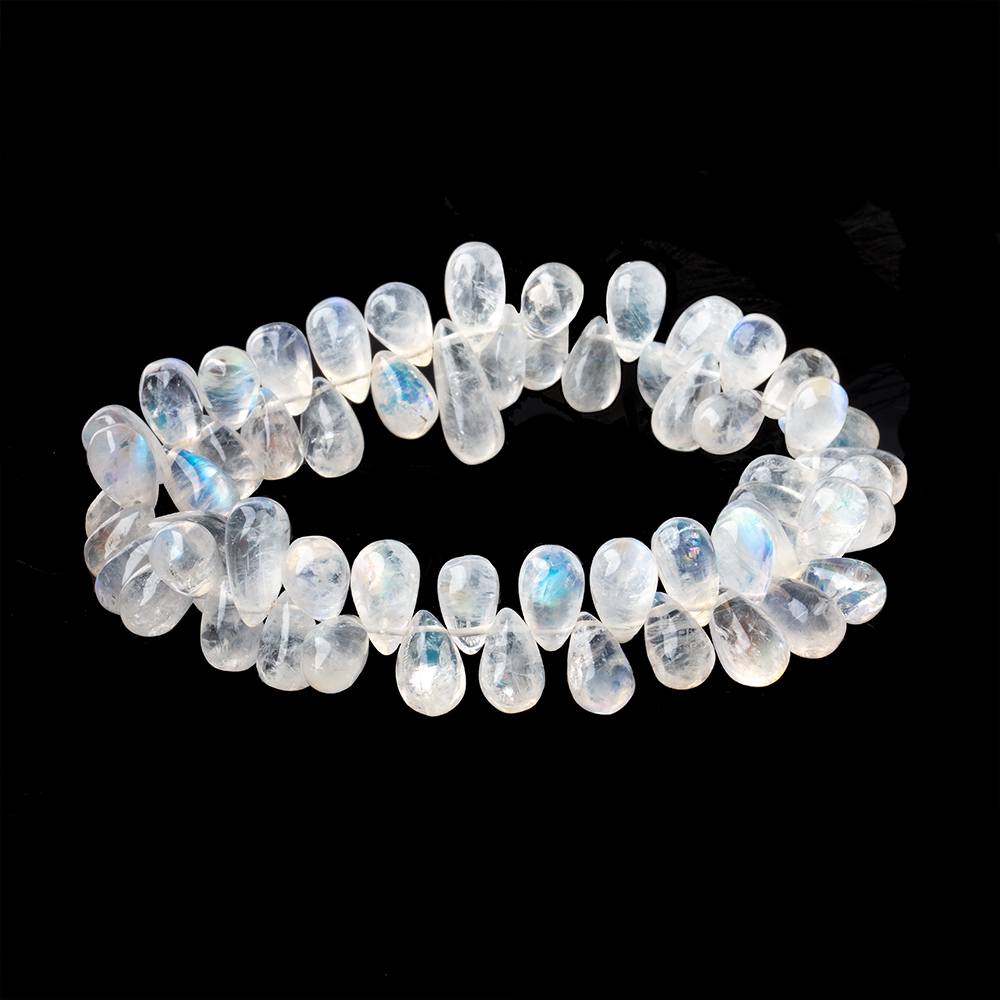 9x6-11x6mm Rainbow Moonstone Plain Tear Drop Beads 9 inch 62 pieces (ONLINE ORDER ONLY)