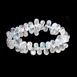 9x6-11x6mm Rainbow Moonstone Plain Tear Drop Beads 9 inch 62 pieces (ONLINE ORDER ONLY)