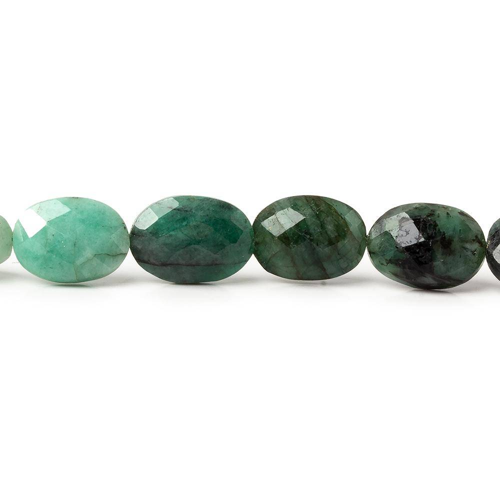 9x6-11x8mm Brazilian Emerald Straight Drilled Faceted Oval Beads 17 inch 41 pcs (ONLINE ORDER ONLY)