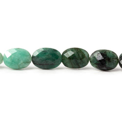 9x6-11x8mm Brazilian Emerald Straight Drilled Faceted Oval Beads 17 inch 41 pcs (ONLINE ORDER ONLY)