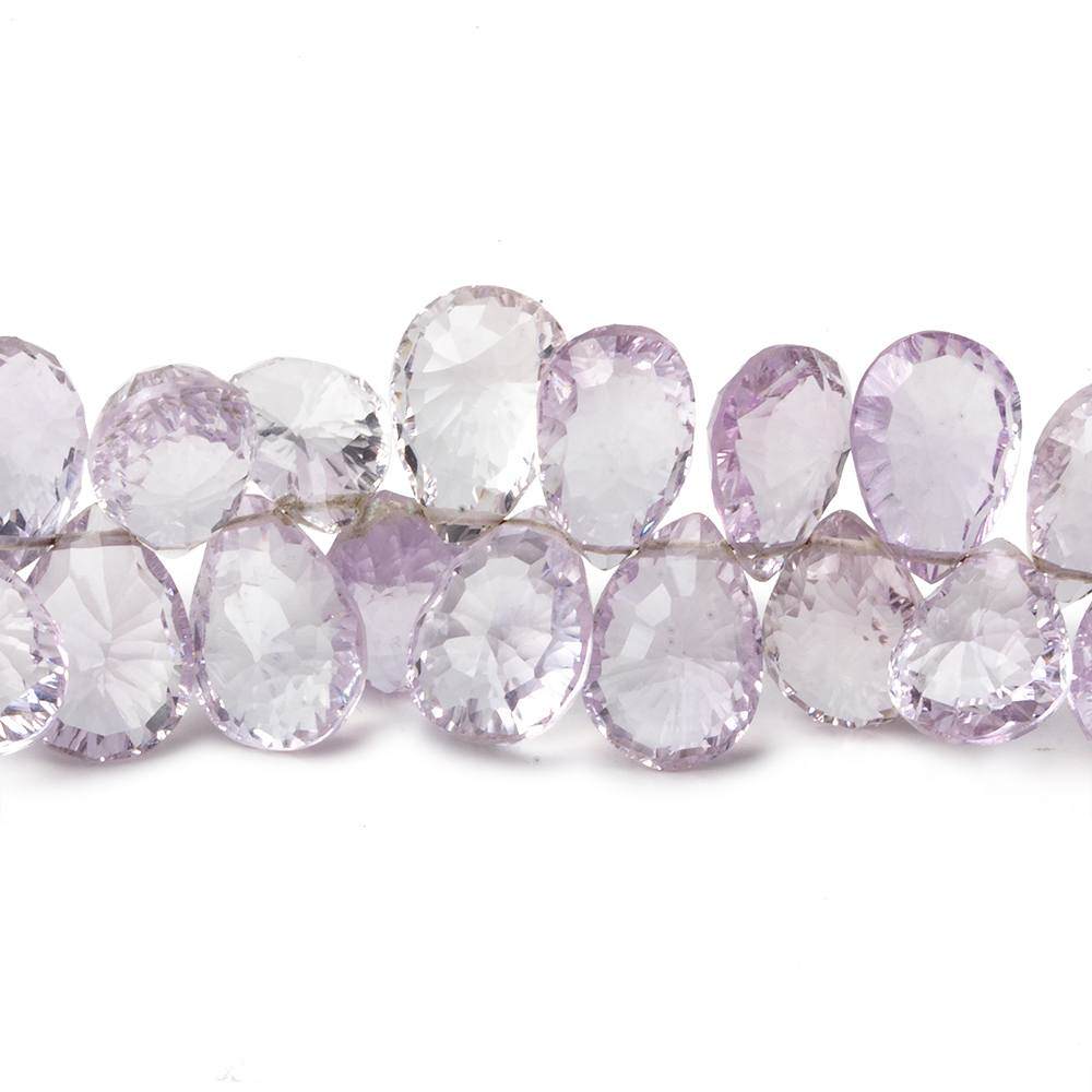 9x6-11x8mm Pink Amethyst Pear Concave Faceted Briolette 8.5 inch 57 Beads AAA (ONLINE ORDER ONLY)