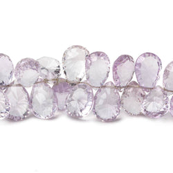 9x6-11x8mm Pink Amethyst Pear Concave Faceted Briolette 8.5 inch 57 Beads AAA (ONLINE ORDER ONLY)