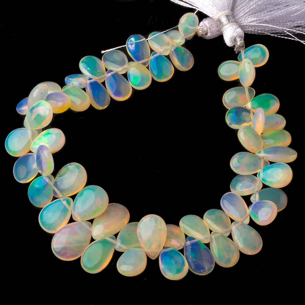 9x6-12x9mm Ethiopian Opal Plain Pear Beads 7.5 inch 75 pcs AA Grade (ONLINE ORDER ONLY)