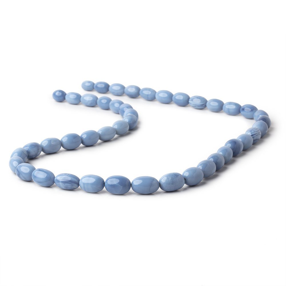 9x6-13x8mm Owyhee Blue Opal Plain Olive Beads 20 inch 44 pieces AA (ONLINE ORDER ONLY)