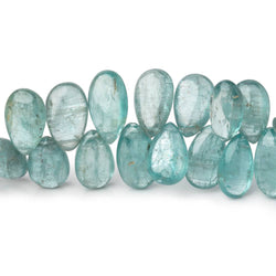 9x6-14x8mm Teal Kyanite Plain Pear Beads 7 inch 50 pieces (ONLINE ORDER ONLY)