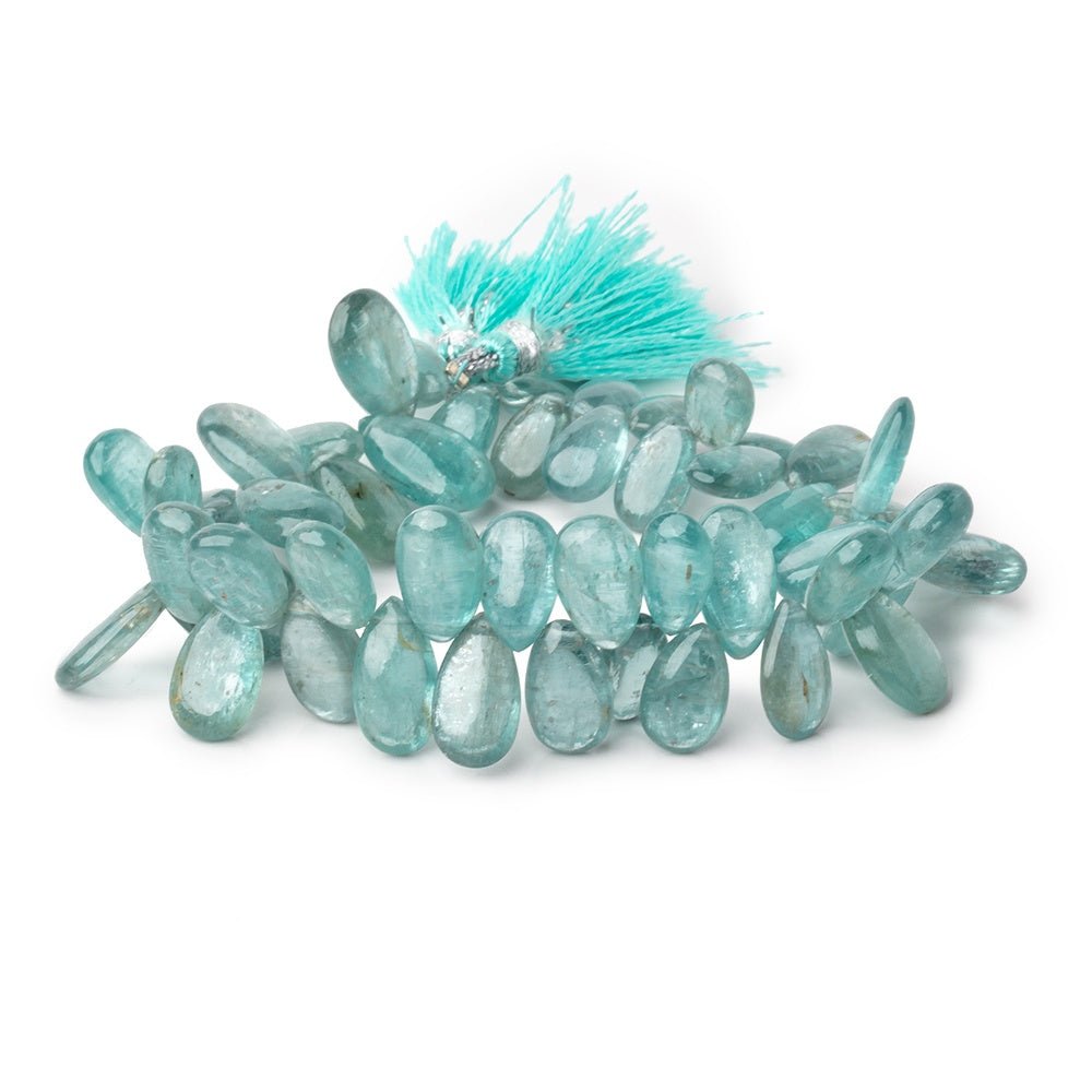9x6-14x8mm Teal Kyanite Plain Pear Beads 7 inch 50 pieces (ONLINE ORDER ONLY)