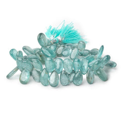 9x6-14x8mm Teal Kyanite Plain Pear Beads 7 inch 50 pieces (ONLINE ORDER ONLY)