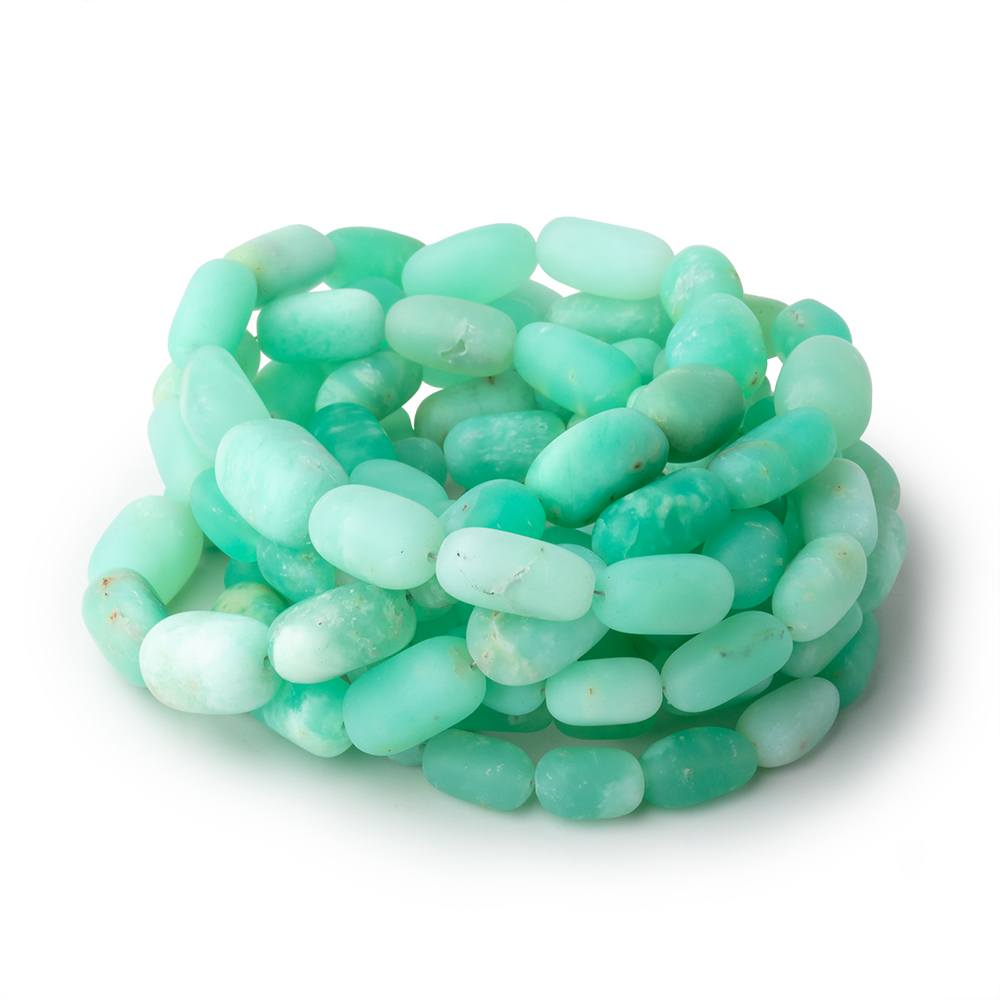 9x6-15x10mm Matte Prase Opal Plain Nugget Beads 18 inch 36 pieces (ONLINE ORDER ONLY)