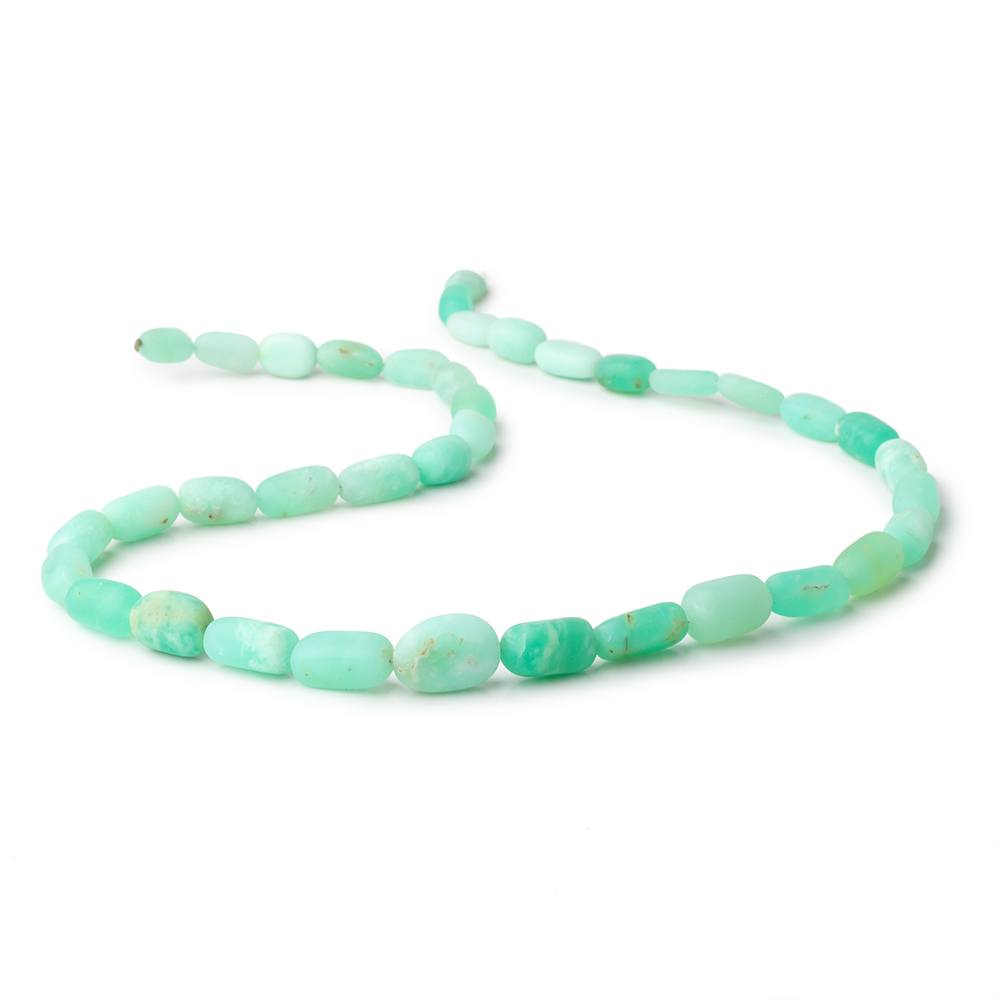 9x6-15x10mm Matte Prase Opal Plain Nugget Beads 18 inch 36 pieces (ONLINE ORDER ONLY)