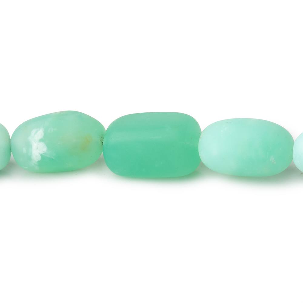9x6-15x10mm Matte Prase Opal Plain Nugget Beads 18 inch 36 pieces (ONLINE ORDER ONLY)