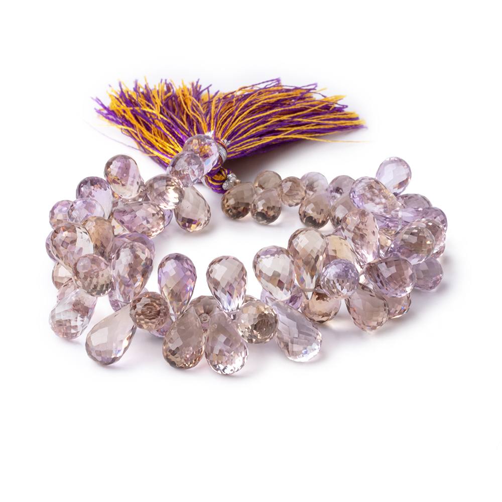 9x6-15x8mm Ametrine Faceted Tear Drop Beads 8 inch 68 pieces (ONLINE ORDER ONLY)
