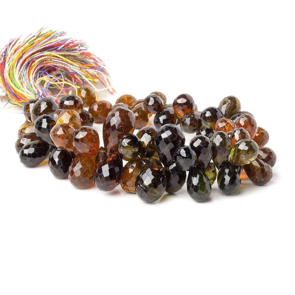 9x6-15x8mm Multi Color Tourmaline Tear Drop Beads 8 inch 69 pieces (ONLINE ORDER ONLY)