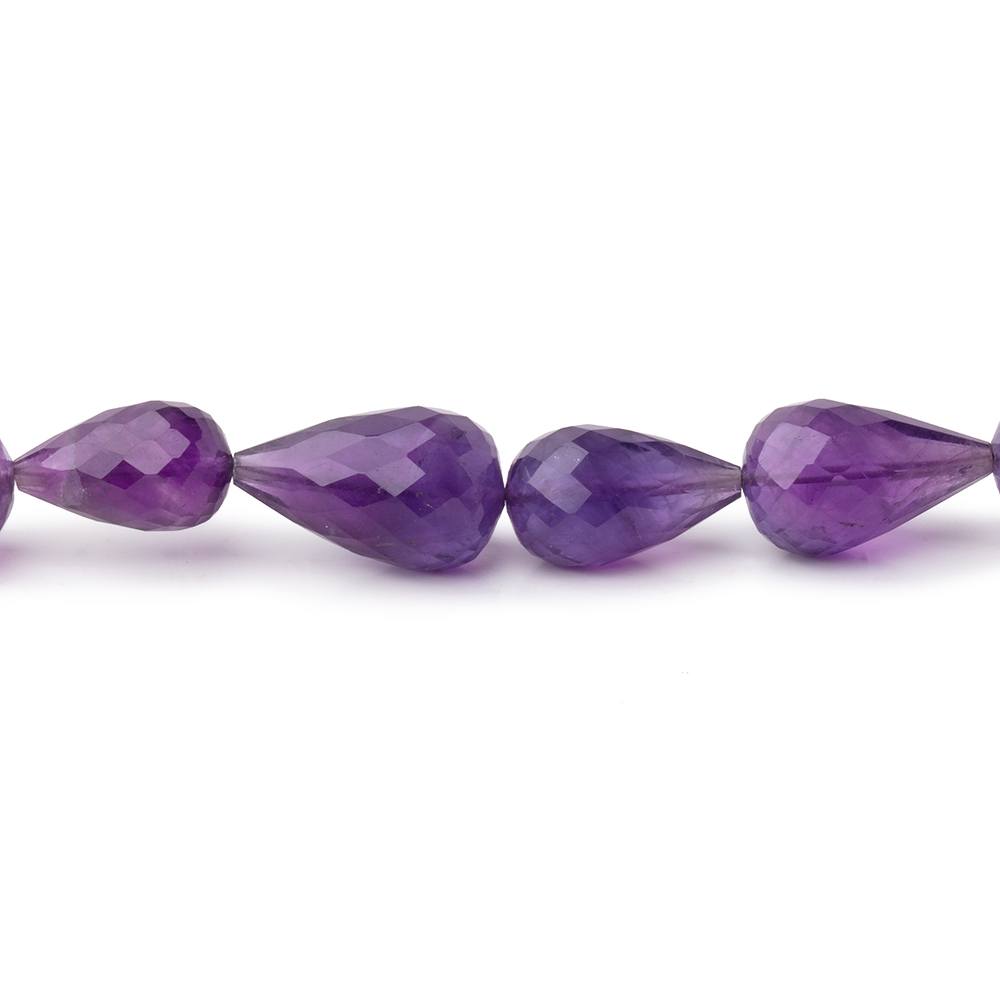9x6-15x9mm Shaded Amethyst Faceted Tear Drop Beads 16 inch 36 pieces (ONLINE ORDER ONLY)