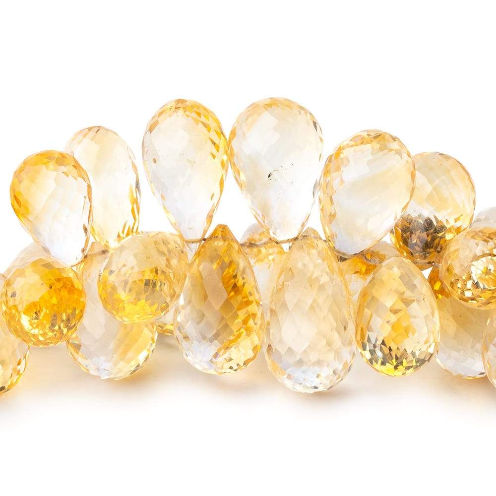 9x6-17x9mm Citrine Faceted Tear Drop Beads 7.75 inch 73 pieces (ONLINE ORDER ONLY)