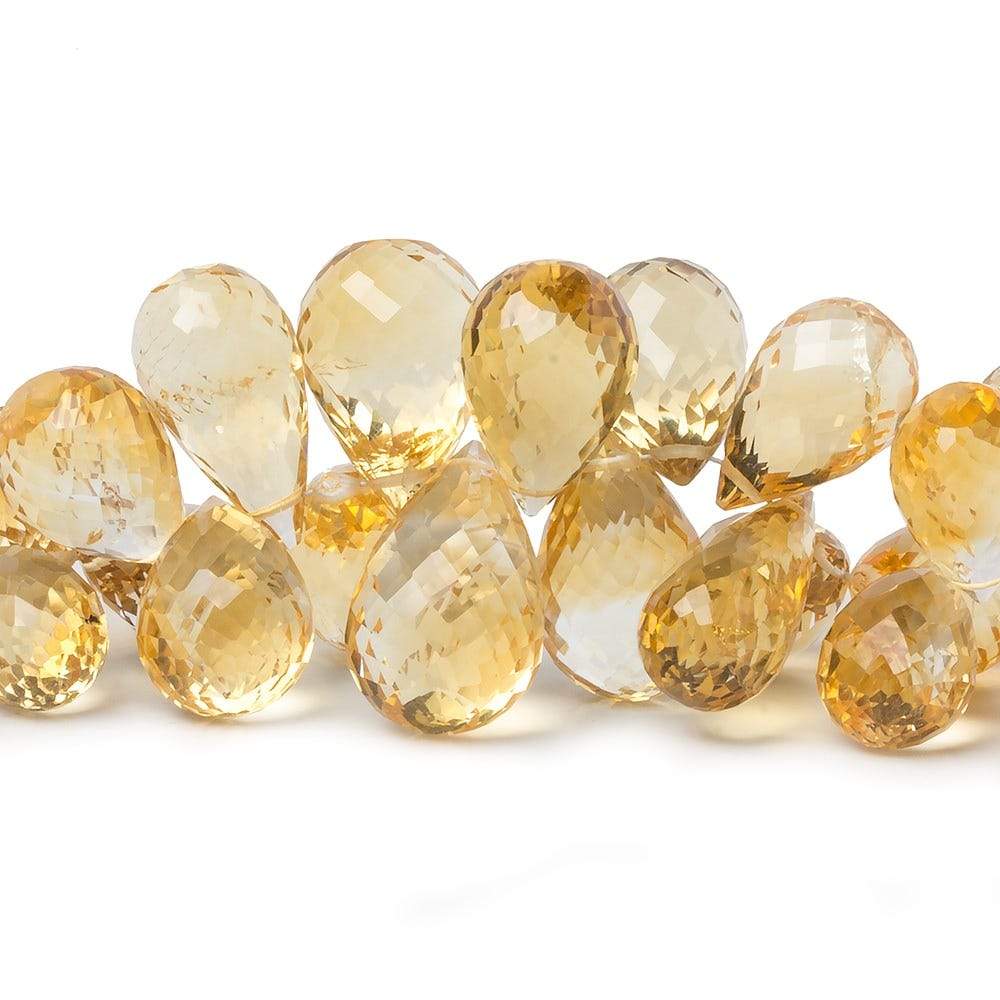 9x6-18x11mm Citrine Tear Drop Briolette 8 inch 65 pieces (ONLINE ORDER ONLY)