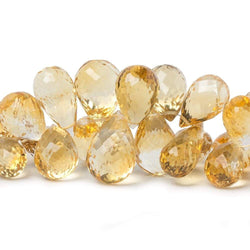 9x6-18x11mm Citrine Tear Drop Briolette 8 inch 65 pieces (ONLINE ORDER ONLY)