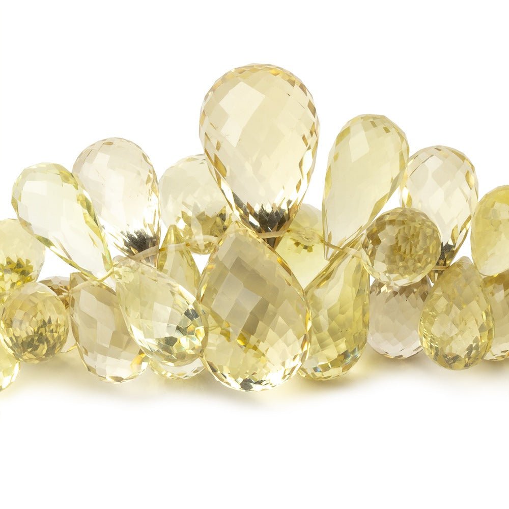 9x6-20x13mm Lemon Quartz Faceted Tear Drop 8 inch 70 Beads AA (ONLINE ORDER ONLY)