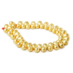 9x6mm 22kt Gold plated Copper Brushed Tear Drop Beads 8 inch 52 pieces (ONLINE ORDER ONLY)