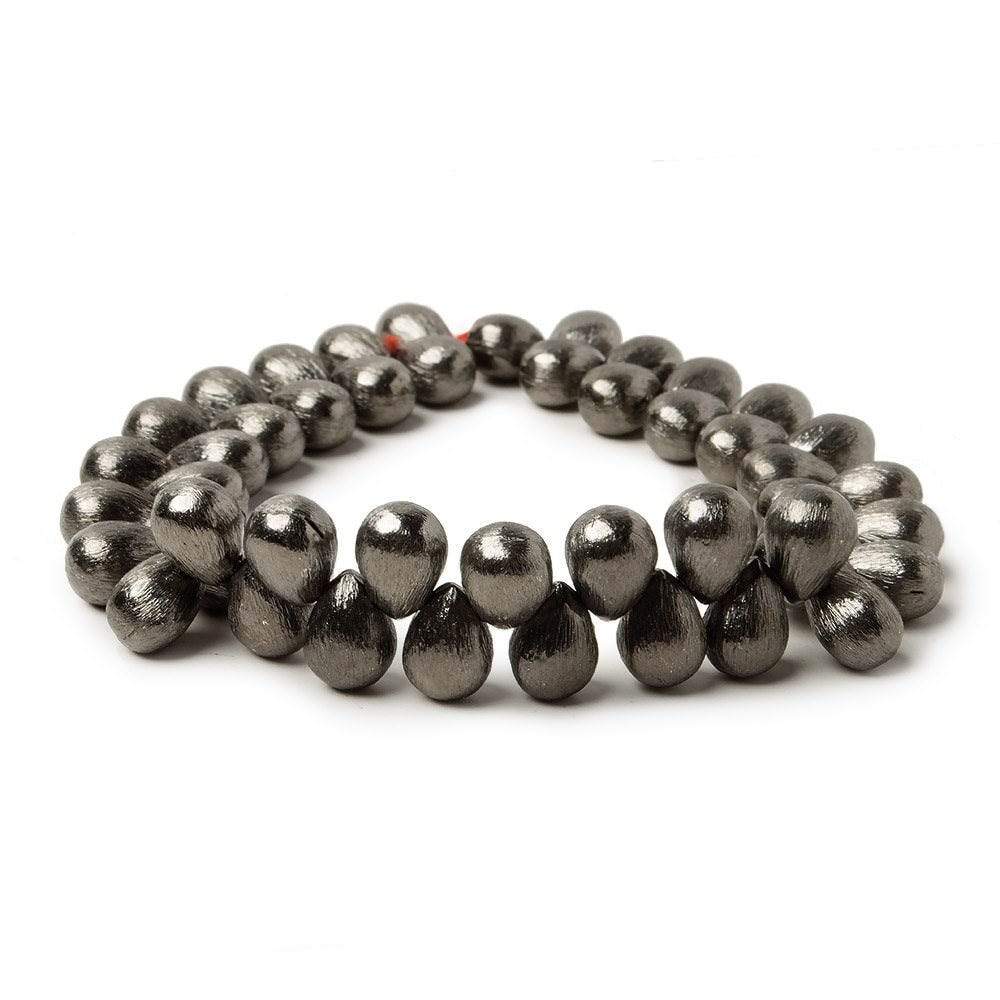 9x6mm Black Gold plated Copper Brushed Tear Drop Beads 8 inch 52 pieces (ONLINE ORDER ONLY)