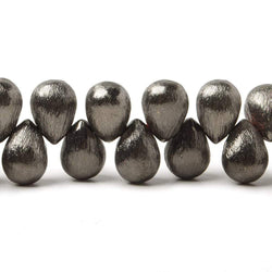 9x6mm Black Gold plated Copper Brushed Tear Drop Beads 8 inch 52 pieces (ONLINE ORDER ONLY)
