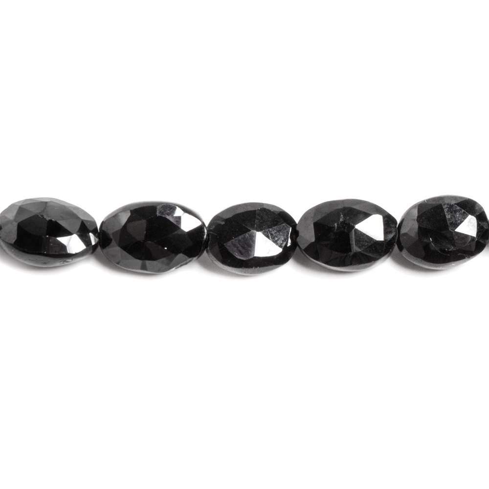 9x6mm Black Spinel Straight Drill Faceted Oval 16 inches 40 pcs (ONLINE ORDER ONLY)