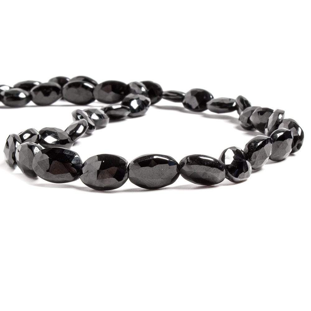 9x6mm Black Spinel Straight Drill Faceted Oval 16 inches 40 pcs (ONLINE ORDER ONLY)