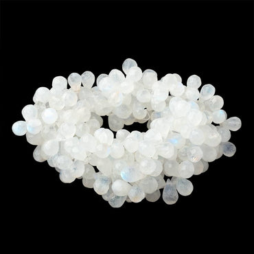 9x6mm Rainbow Moonstone Faceted Tear Drop 8.5 inch 59 Beads (ONLINE ORDER ONLY)