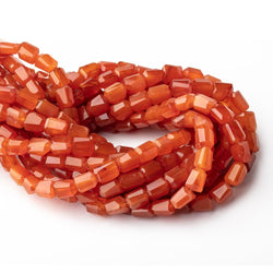 9x7-10x8mm Carnelian Faceted Nugget 14 inch 38 pieces (ONLINE ORDER ONLY)
