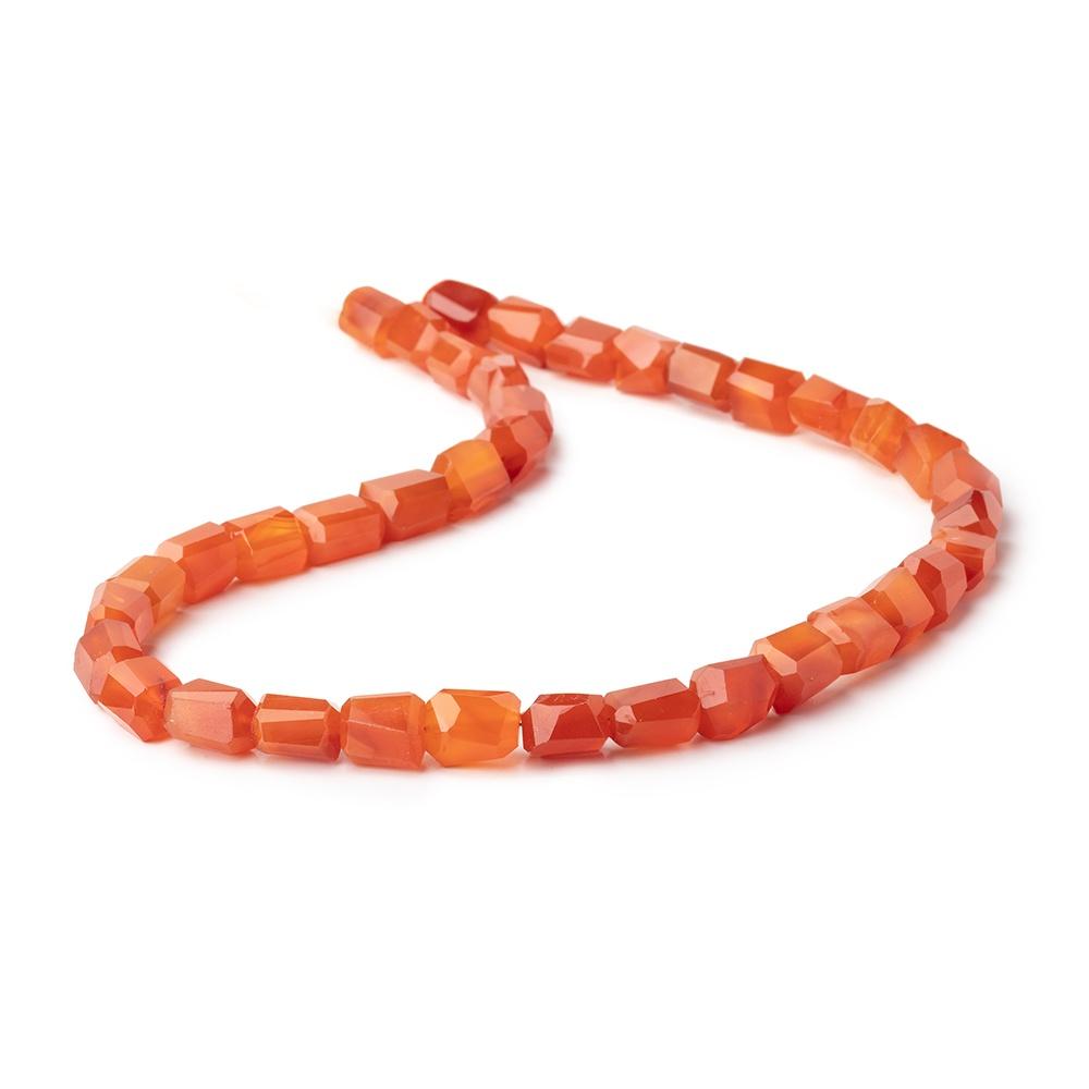 9x7-10x8mm Carnelian Faceted Nugget 14 inch 38 pieces (ONLINE ORDER ONLY)