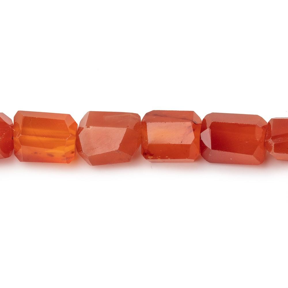 9x7-10x8mm Carnelian Faceted Nugget 14 inch 38 pieces (ONLINE ORDER ONLY)