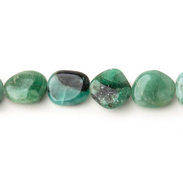 9x7-10x8mm Emerald Plain Nugget Beads 9 inch 21 pieces (ONLINE ORDER ONLY)