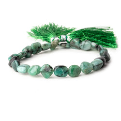 9x7-10x8mm Emerald Plain Nugget Beads 9 inch 21 pieces (ONLINE ORDER ONLY)