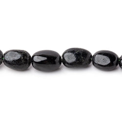 9x7-11.5x9mm Black & Green Tourmaline Plain Nugget Beads 15.5 inch 36 pieces (ONLINE ORDER ONLY)