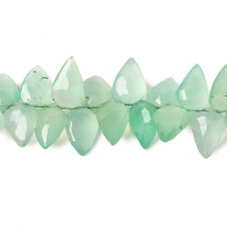 9x7-11x6mm Chrysoprase shoulder drilled faceted pears 8 inch 56  beads (ONLINE ORDER ONLY)