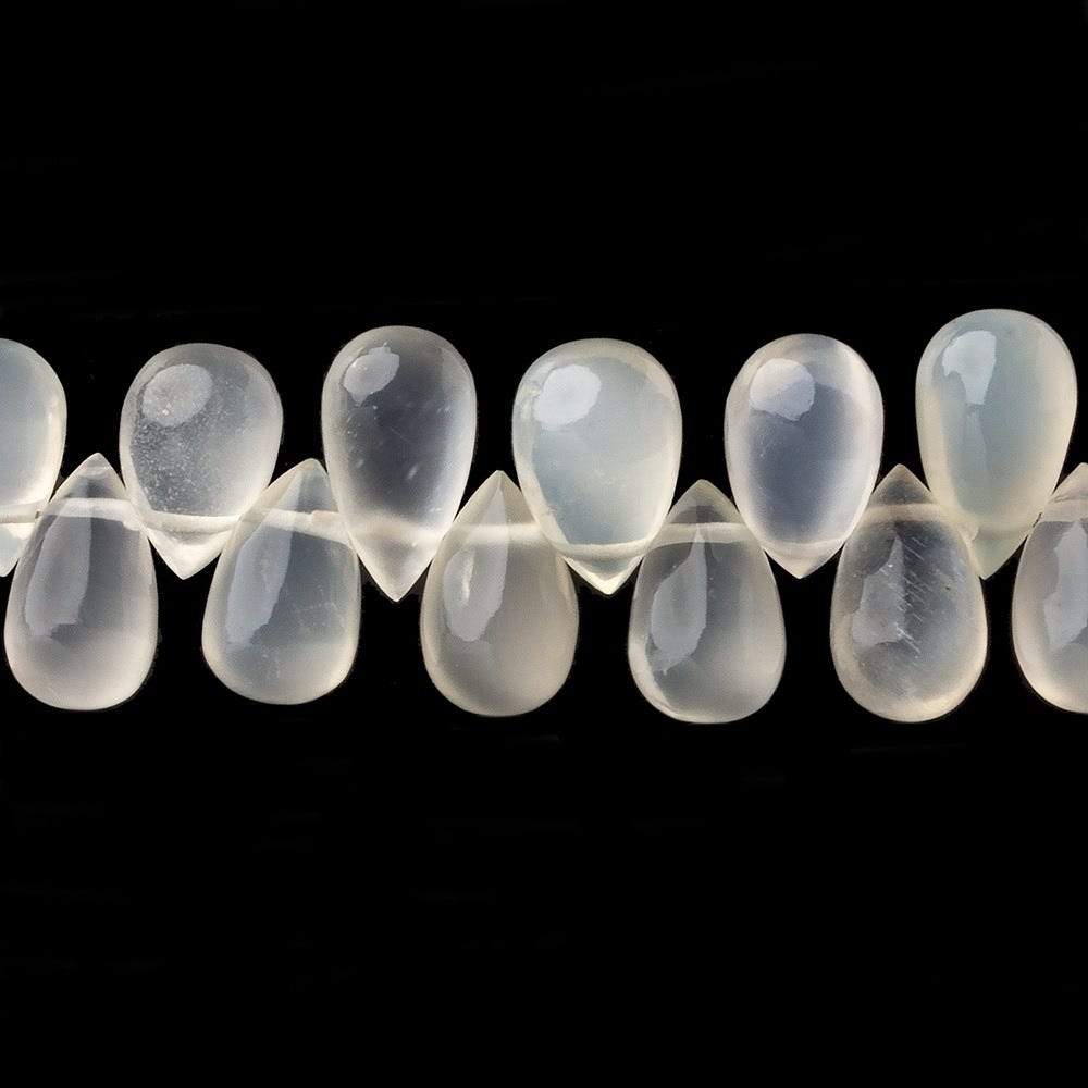 9x7-11x6mm Off White Moonstone Plain Tear Drop Beads 7.5 inch 50 pcs (ONLINE ORDER ONLY)