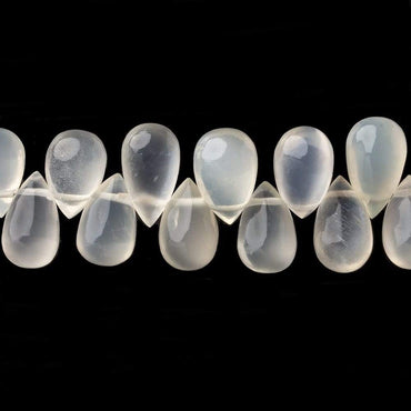 9x7-11x6mm Off White Moonstone Plain Tear Drop Beads 7.5 inch 50 pcs (ONLINE ORDER ONLY)