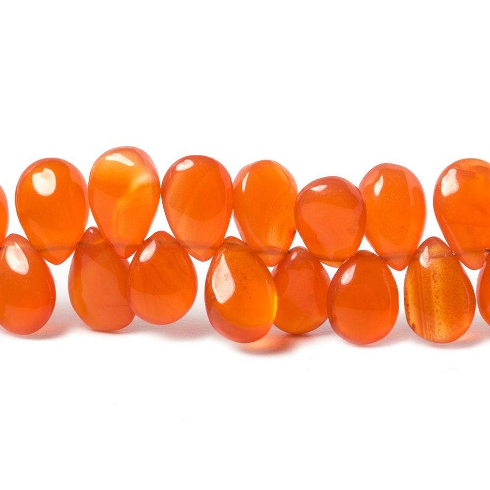 9x7-11x7mm Carnelian plain pears 7 inches 48 Beads (ONLINE ORDER ONLY)