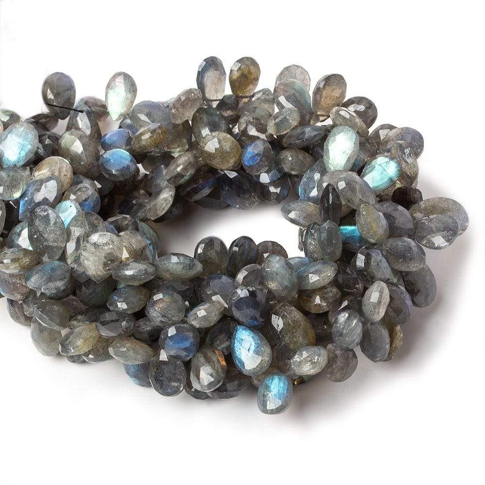 9x7-11x7mm Labradorite Faceted Pear Beads 9 inch 55 pieces (ONLINE ORDER ONLY)