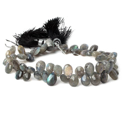 9x7-11x7mm Labradorite Faceted Pear Beads 9 inch 55 pieces (ONLINE ORDER ONLY)