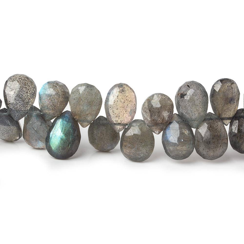 9x7-11x7mm Labradorite Faceted Pear Beads 9 inch 55 pieces (ONLINE ORDER ONLY)