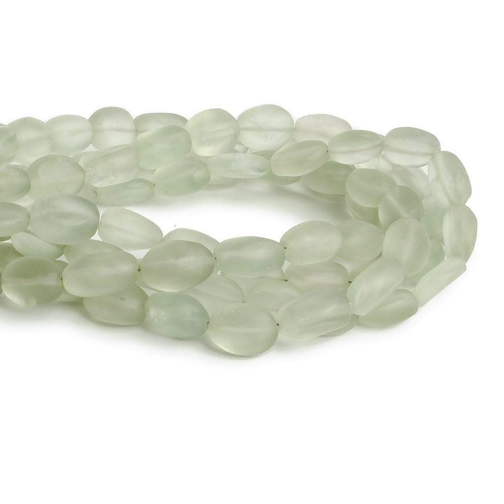 9x7-11x7mm Prasiolite straight drilled plain nugget beads 7.5 inch 20 pieces (ONLINE ORDER ONLY)