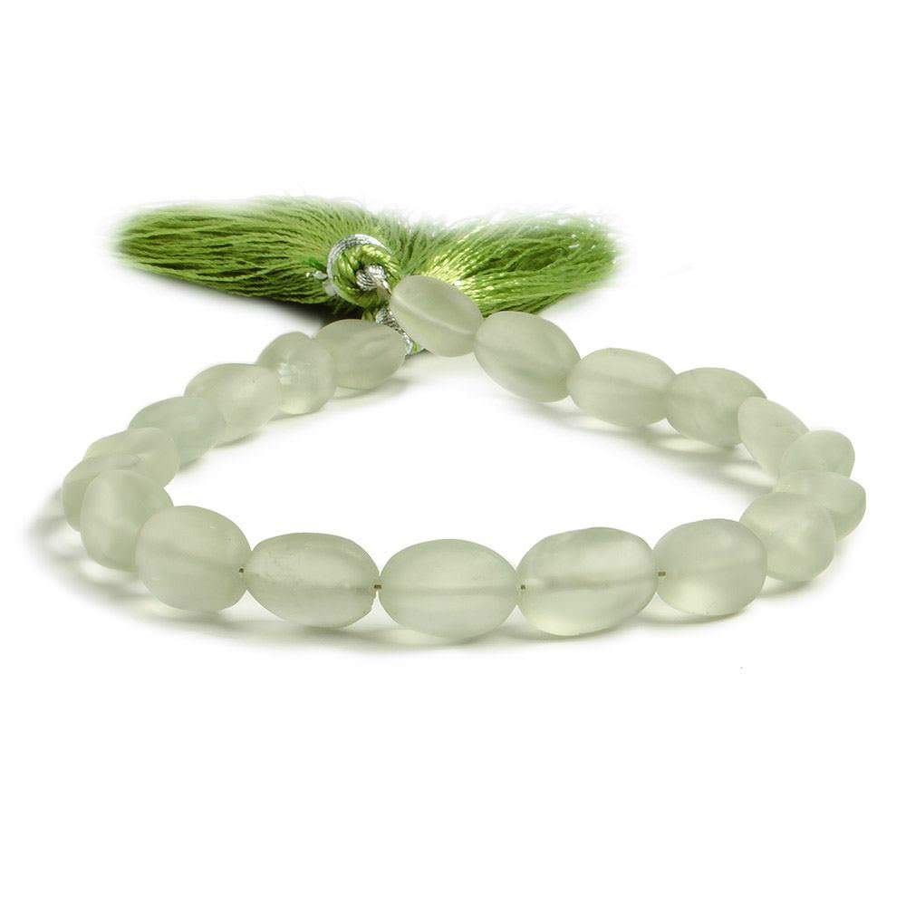 9x7-11x7mm Prasiolite straight drilled plain nugget beads 7.5 inch 20 pieces (ONLINE ORDER ONLY)